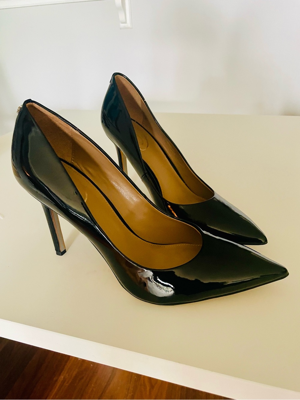 Jessica Simpson Black Patent Pointed-Toe Stiletto Pumps